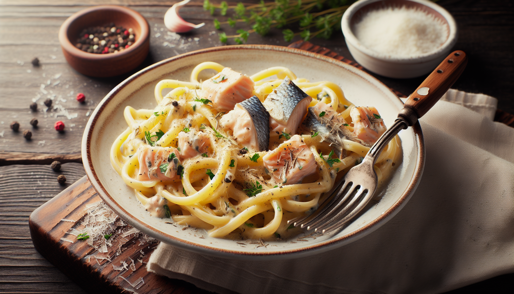 carbonara con pesce